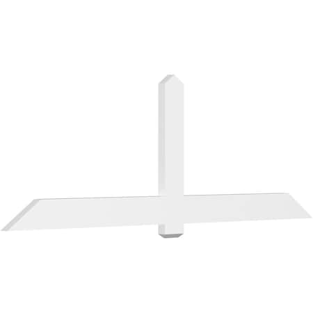 Ekena Millwork Eugene Architectural Grade PVC Gable Bracket, 96"W x 32"H x 2"D x 6"F, 8/12 Pitch GBP096X32X0206EUG00